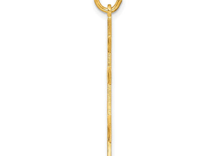 Sterling Silver Gold-tone Polished Solid Cross Pendant (Style QC11131)