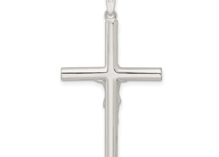 Sterling Silver Polished Large Hollow Crucifix Pendant