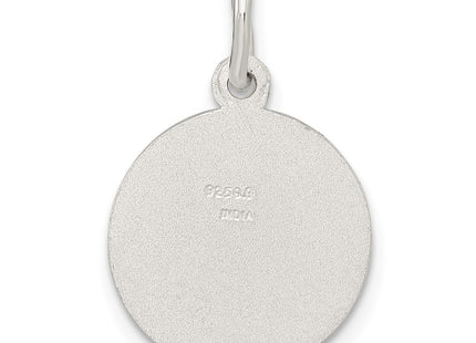 Sterling silver circle charm, further view