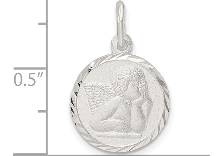 Sterling silver circle charm, another view