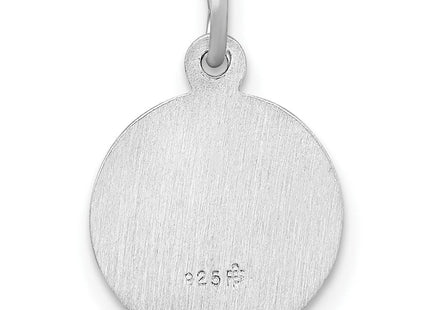 Sterling Silver Rhodium-plated Polished Solid 1st Holy Communion Pendant (Style QC11223)
