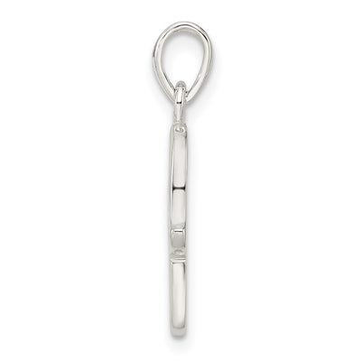 Sterling Silver Polished Chamseh w/Star of David Pendant