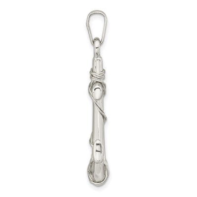 Sterling Silver Polished 3D Anchor Pendant