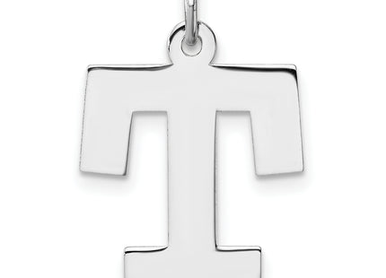 Large Sterling Silver Rhodium-plated Block Letter Initial Charm