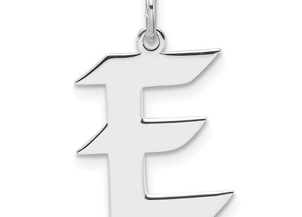 Small Sterling Silver Rhodium-plated Artisan Block Letter Initial Charm