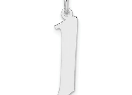 Small Sterling Silver Rhodium-plated Artisan Block Letter Initial Charm