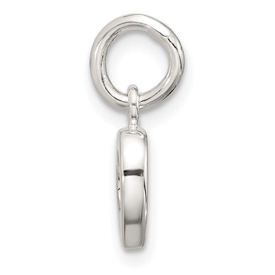 Sterling Silver Polished Open Heart Pendant, 15.1 x 9.1mm