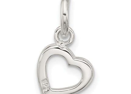 Sterling silver heart pendant, another view