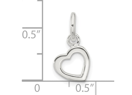 Sterling silver heart pendant, further view