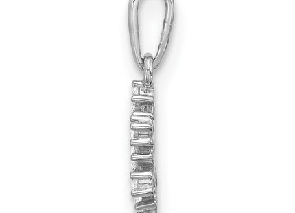 Sterling silver cubic zirconia snowflake pendant, alternate view
