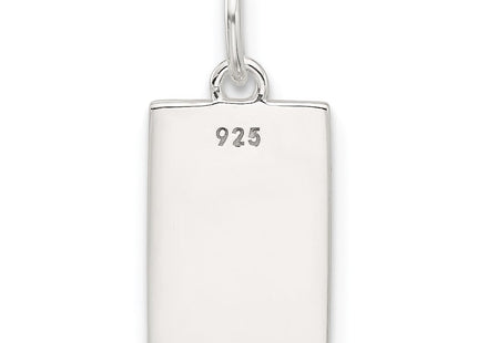 Sterling Silver E-coated Rose Charm (Style QC11318)