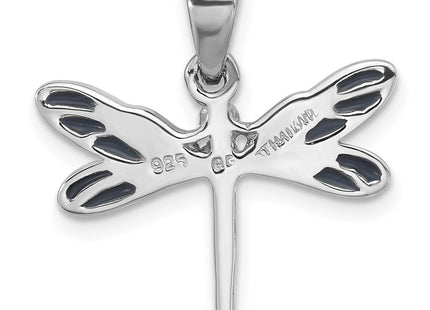 Sterling silver abalone dragonfly pendant, another view