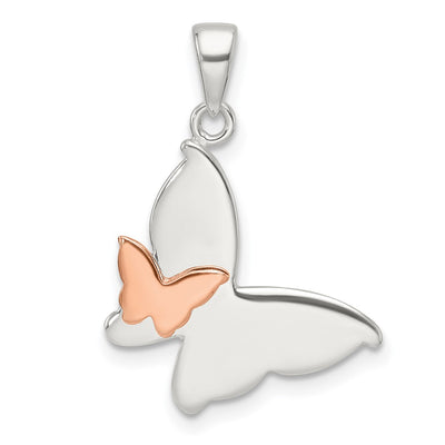 Sterling silver butterfly pendant