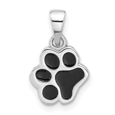 Sterling silver paw pendant
