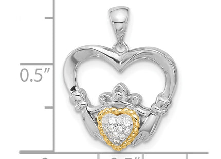 Silver/14k Two-Tone Pendants Style QC11351 - Classique Jewelry Inc.