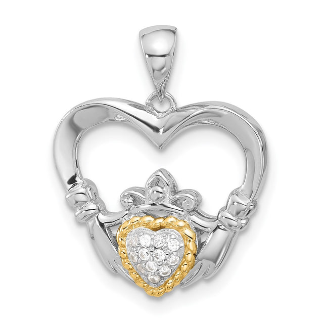 Silver/14k Two-Tone Pendants Style QC11351 - Classique Jewelry Inc.