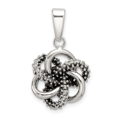 Sterling silver knot pendant