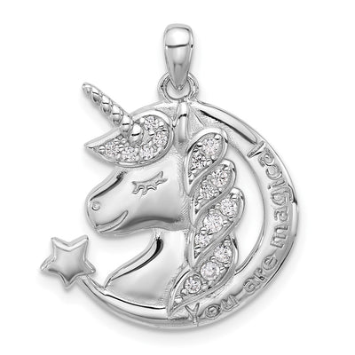 Sterling silver cubic zirconia pendant