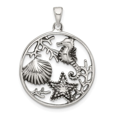 Sterling silver circle pendant
