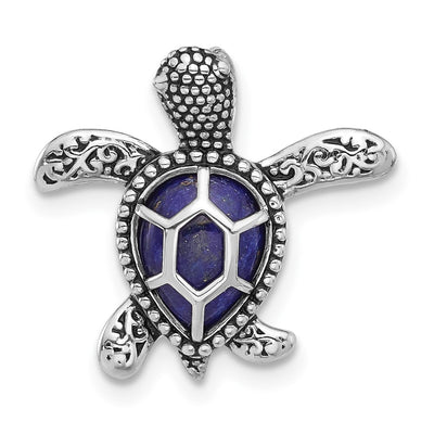 Sterling silver lapis chain