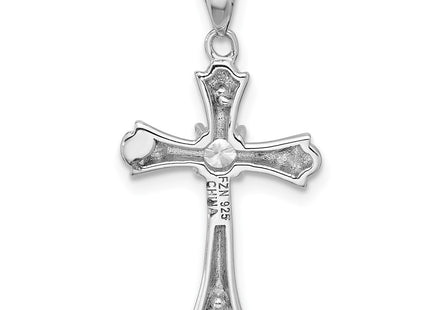 Sterling silver cubic zirconia cross pendant, another view