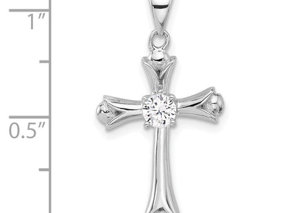Sterling silver cubic zirconia cross pendant, further view