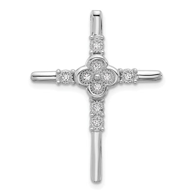 Sterling silver cubic zirconia cross chain
