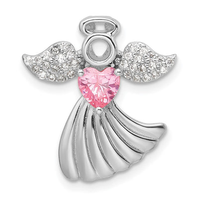 Sterling silver cubic zirconia angel chain