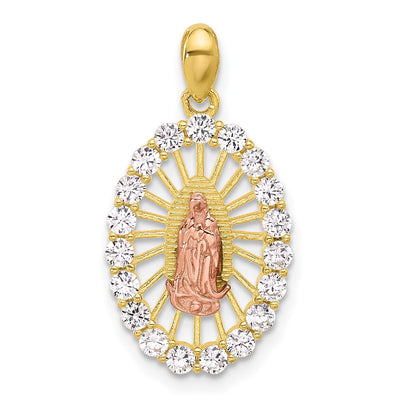 Cubic zirconia oval pendant
