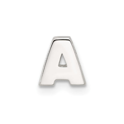 Sterling Silver E-coated Letter Slide Charm