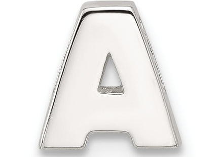 Sterling Silver E-coated Letter Slide Charm