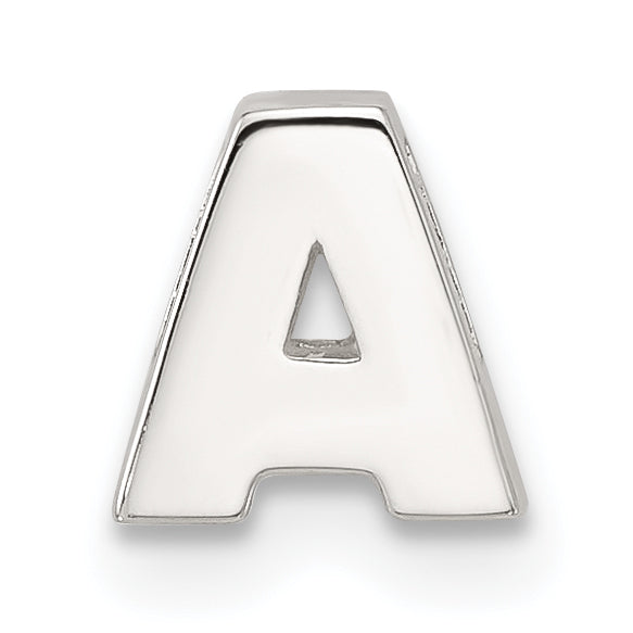 Sterling Silver E-coated Letter Slide Charm