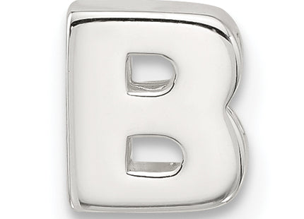 Sterling Silver E-coated Letter Slide Charm