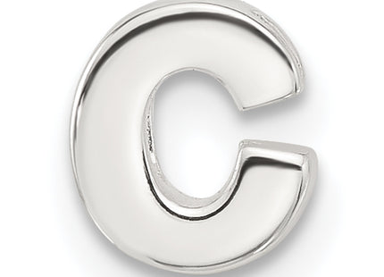 Sterling Silver E-coated Letter Slide Charm