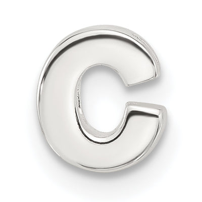 Sterling Silver E-coated Letter Slide Charm