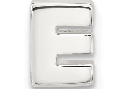 Sterling Silver E-coated Letter Slide Charm