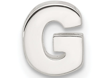 Sterling Silver E-coated Letter Slide Charm