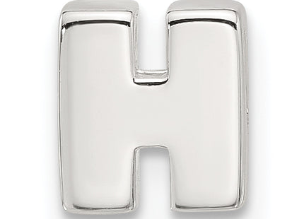 Sterling Silver E-coated Letter Slide Charm