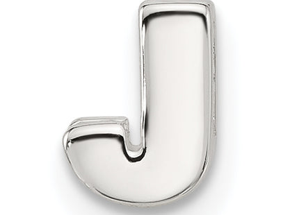 Sterling Silver E-coated Letter Slide Charm