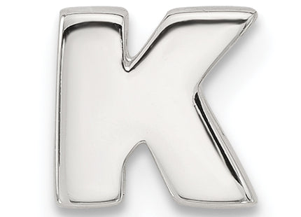 Sterling Silver E-coated Letter Slide Charm