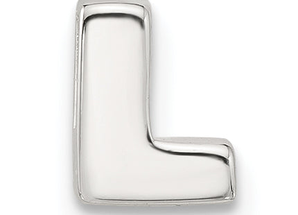 Sterling Silver E-coated Letter Slide Charm