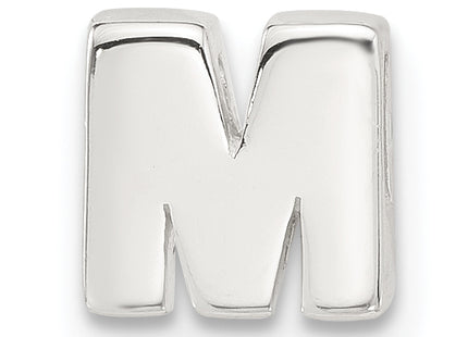 Sterling Silver E-coated Letter Slide Charm