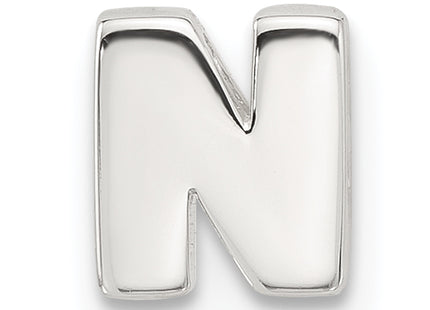 Sterling Silver E-coated Letter Slide Charm