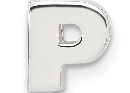 Sterling Silver E-coated Letter Slide Charm