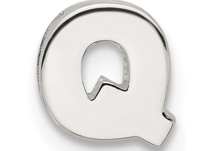 Sterling Silver E-coated Letter Slide Charm