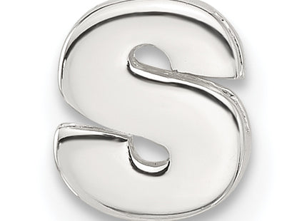 Sterling Silver E-coated Letter Slide Charm