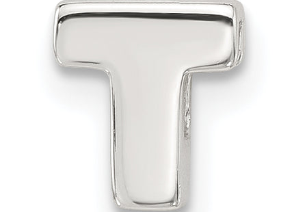 Sterling Silver E-coated Letter Slide Charm