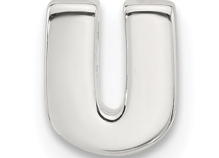 Sterling Silver E-coated Letter Slide Charm