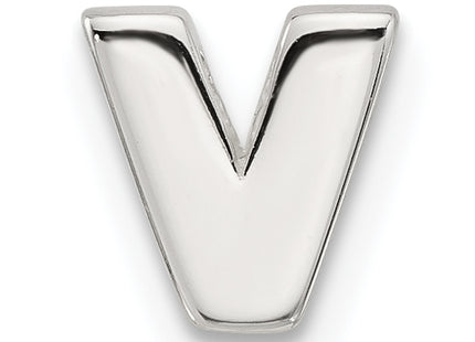 Sterling Silver E-coated Letter Slide Charm