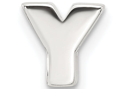 Sterling Silver E-coated Letter Slide Charm